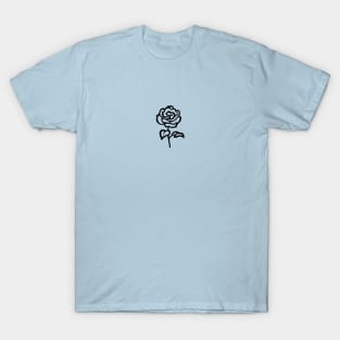 Rose Line Art T-Shirt